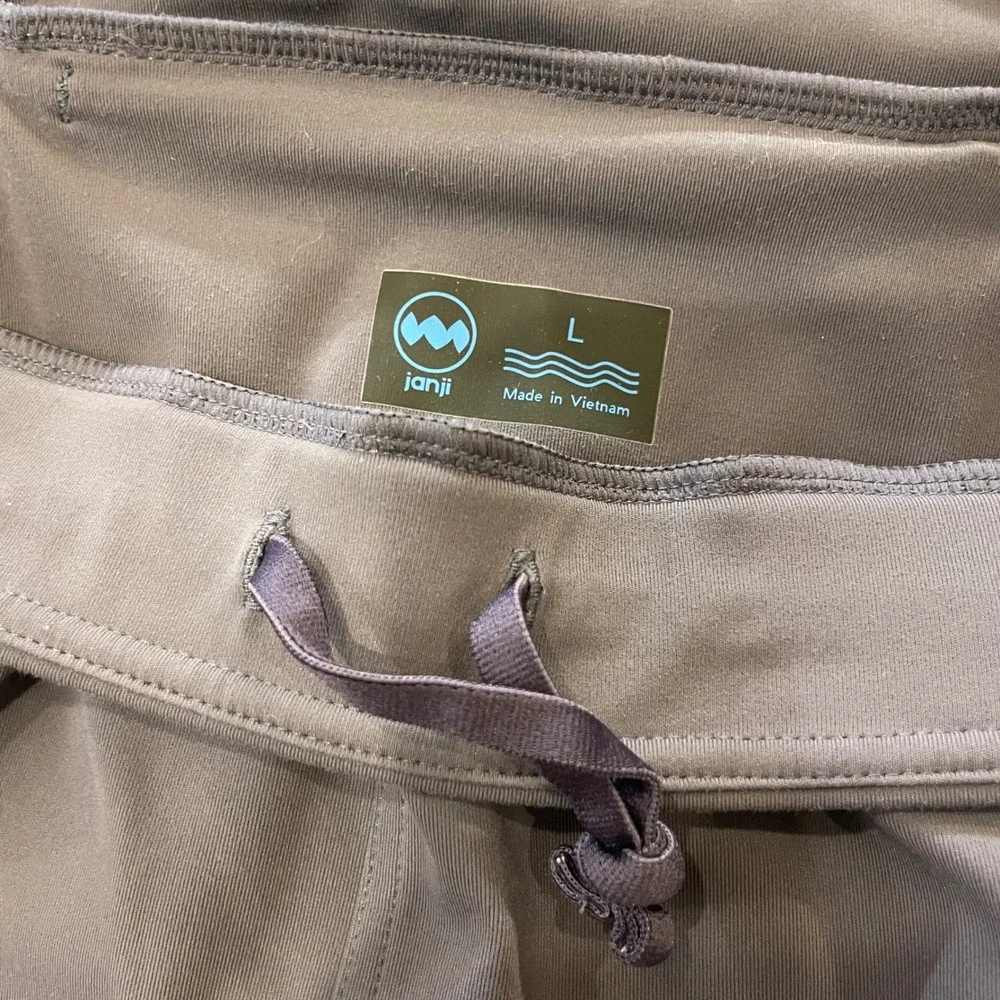 Janji Mercury Knit Running Joggers Mens Large Purple Gray Tapered Athletic Pants